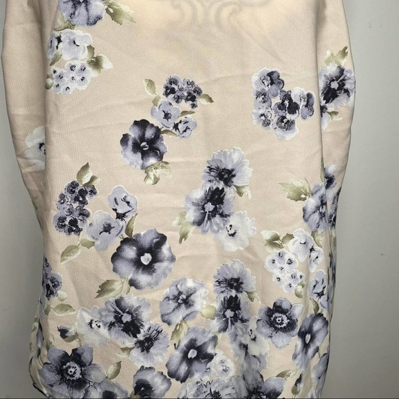 Beige Sheer Floral Halter Tank Top Blouse Large - Picture 2 of 8